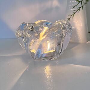 Royal Copenhagen Crystal Glass Votive Candle Holder Vintage Made in Denmark